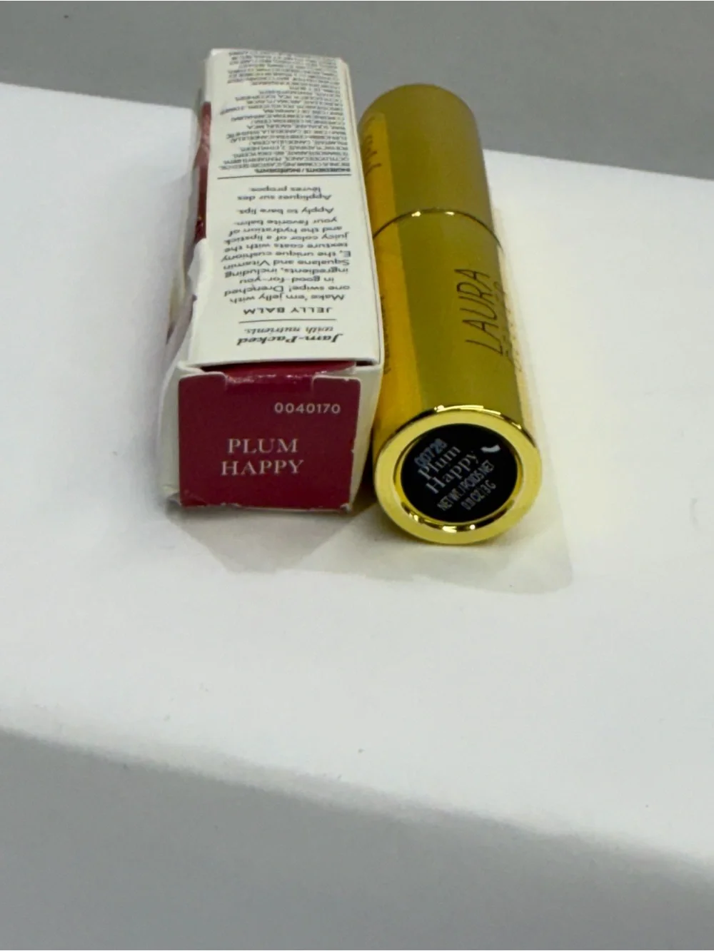 Laura Geller Jelly Balm Hydrating Lip Color Plum Happy 0.11 oz Full Size
